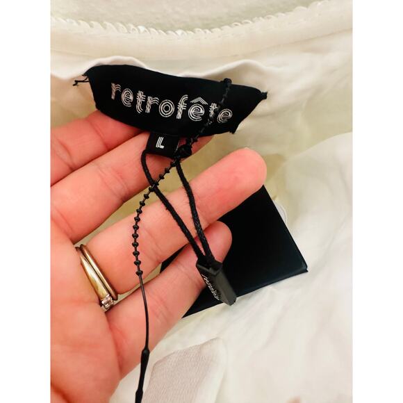 NWT RETROFETE Women's Moonglow White Katya Revolve Sequin Maxi Dress Size Large - Picture 11 of 15